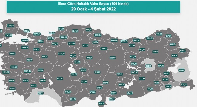 Erzurum 29 Ocak - 4 Şubat vaka sayısı açıklandı