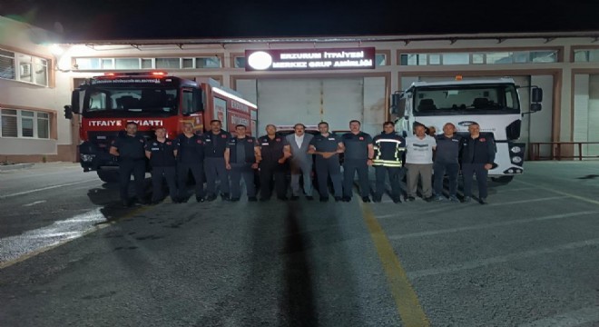 Erzurum dan Hatay a itfaiye desteği
