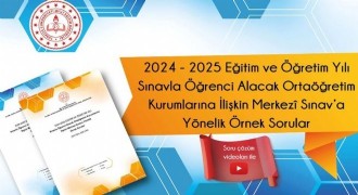 LGS sınavına yönelik yeni örnek sorular yayımlandı